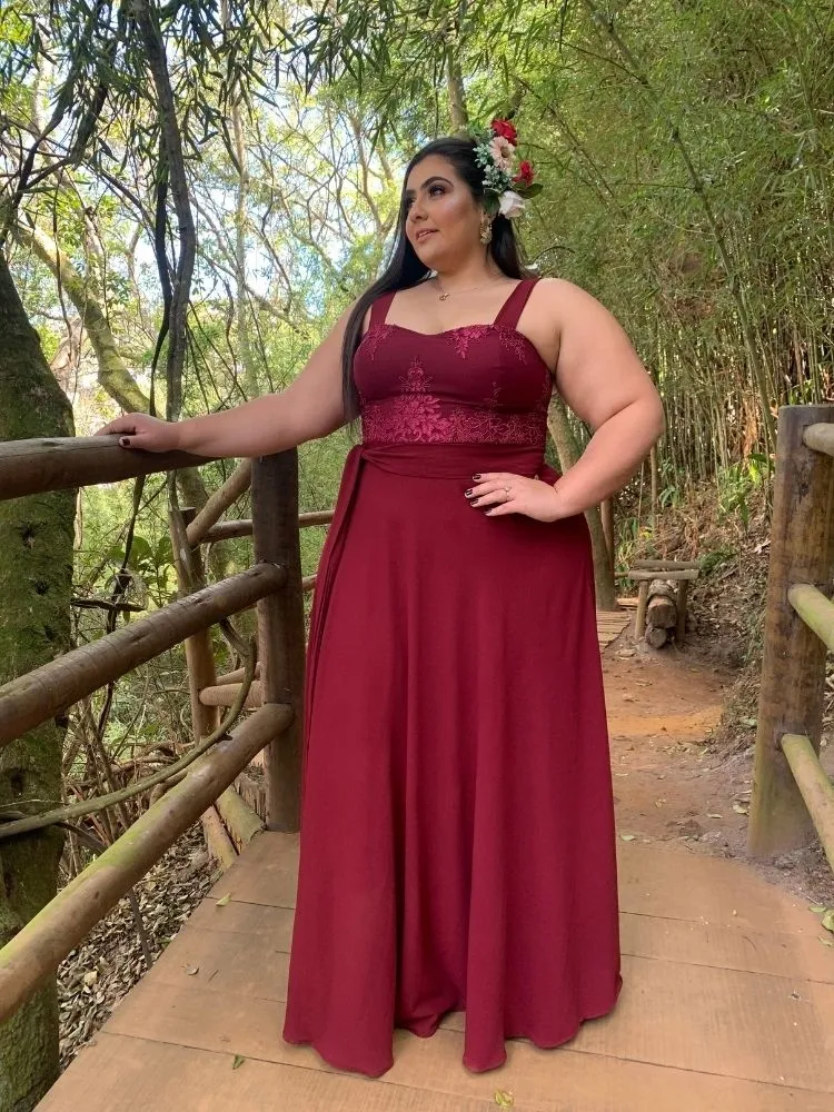 Vestido Simples Madri Marsala