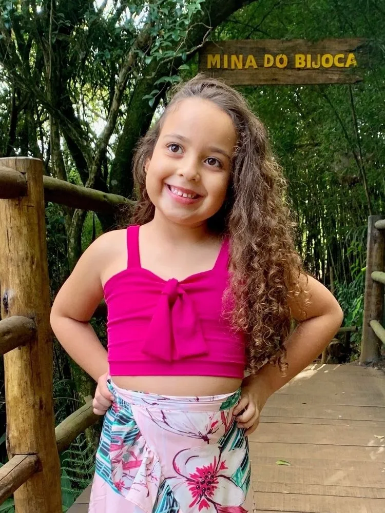 Cropped Modelo Naninha Infantil Rosa Pink