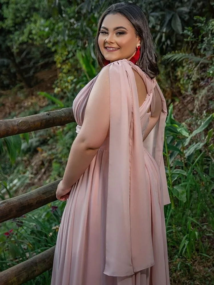 Vestido de Madrinha de Casamento Modelo Grace Nude