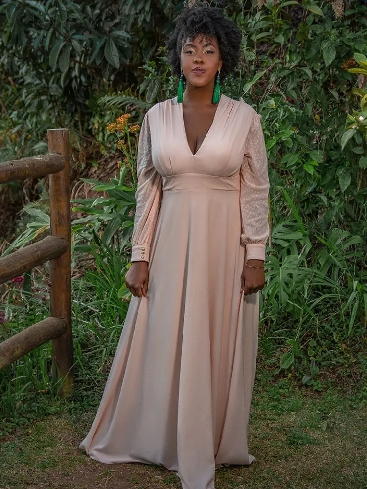 Vestido Longo de Festa Caroline Nude