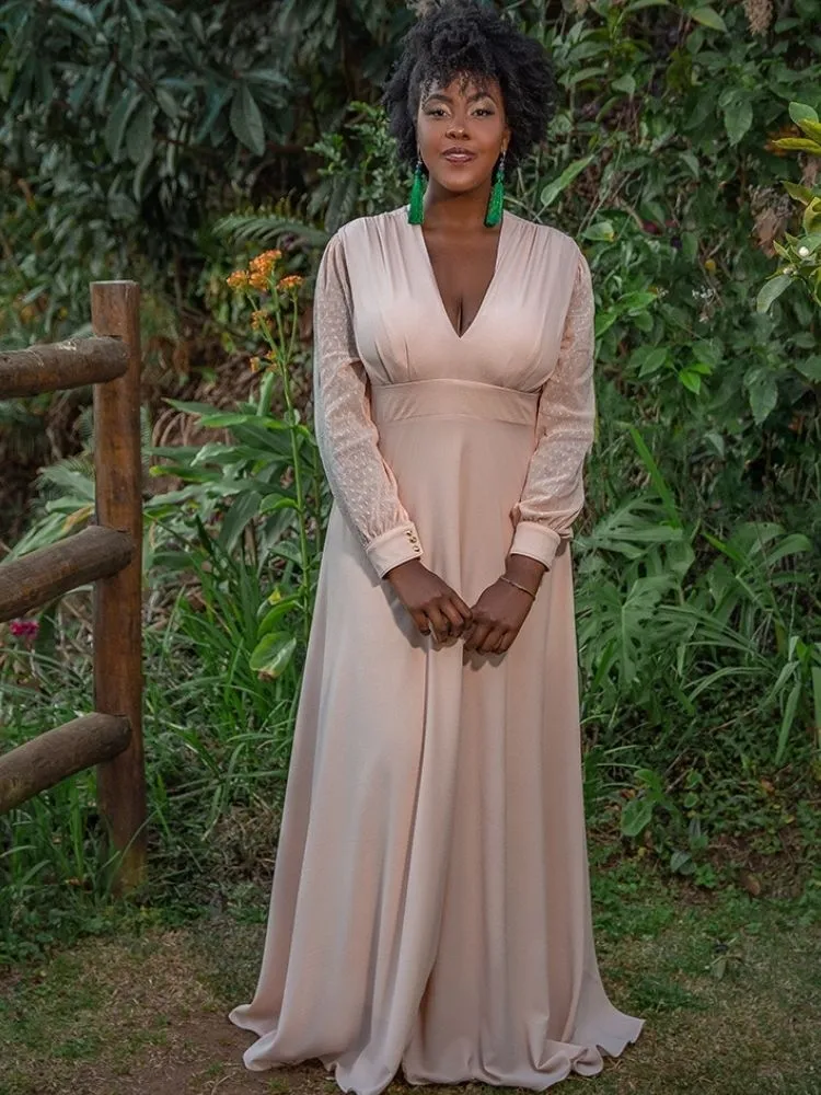 Vestido Longo de Festa Caroline Nude