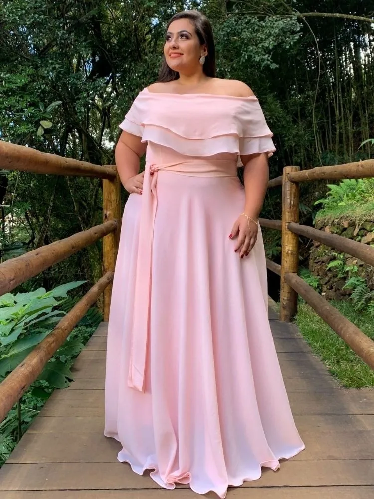 Vestido Madrinha de Casamento Honeymoon Rosa Chá