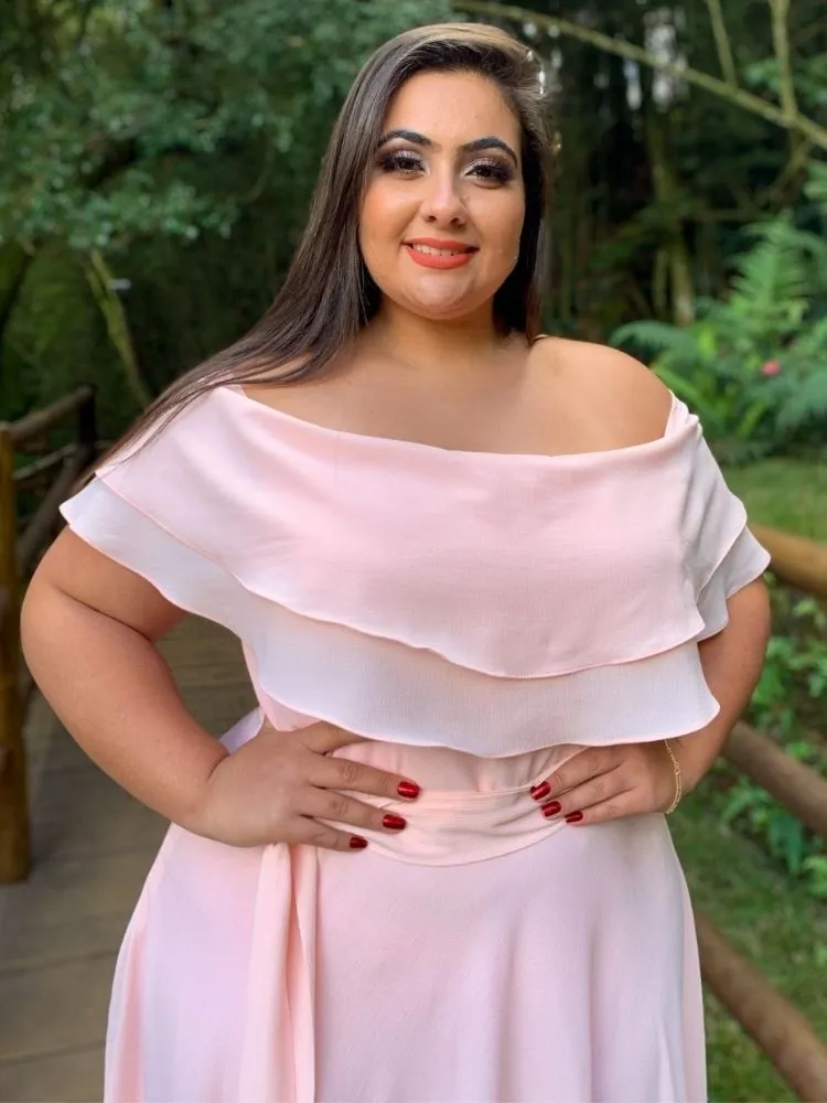 Vestido Madrinha de Casamento Honeymoon Rosa Chá