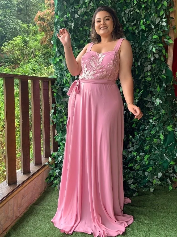 Vestido Simples Madri Rosa Chiclete
