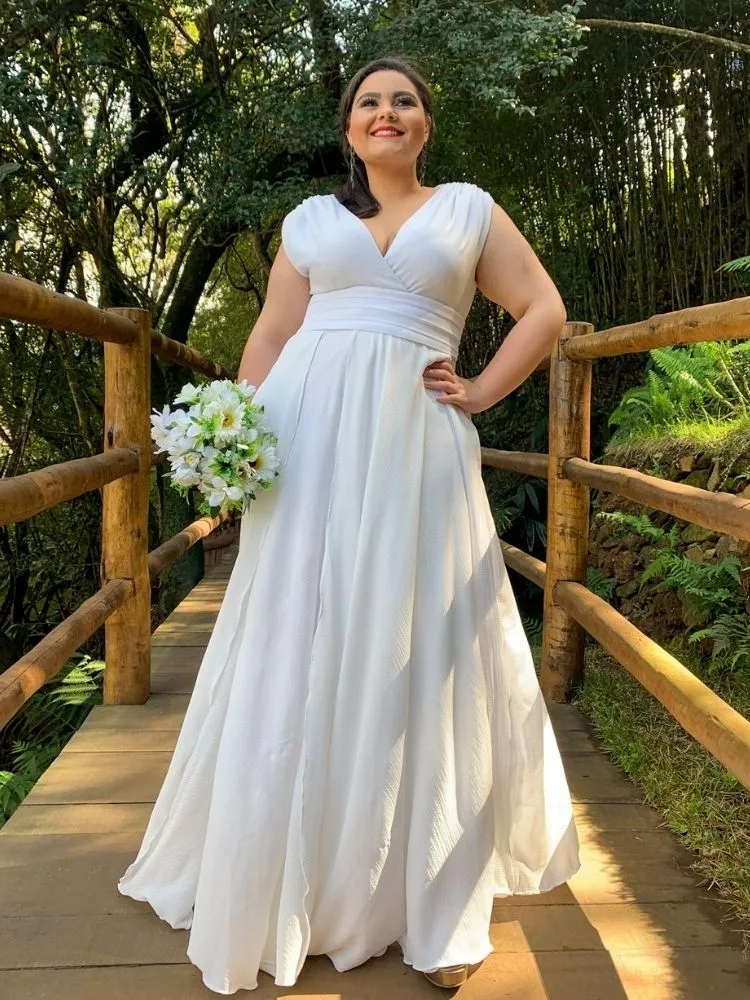 Vestido de Noiva Off White Alice Fan 