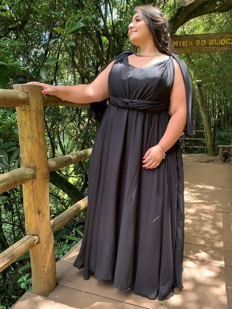 Vestido de Madrinha de Casamento Preto Grace