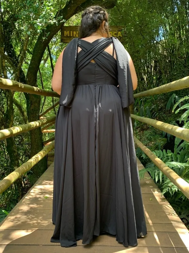 Vestido de Madrinha de Casamento Preto Grace