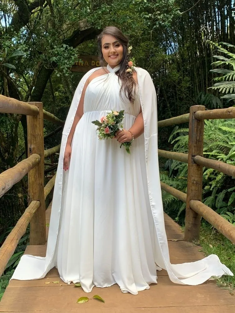 Vestido de Noiva Branco Off Grace