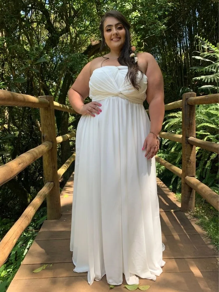 Vestido de Noiva Branco Off Grace