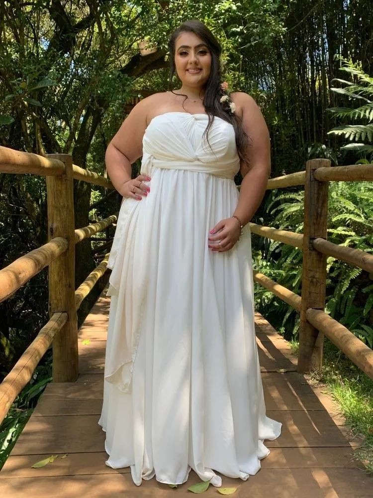 Vestido de Noiva Branco Off Grace