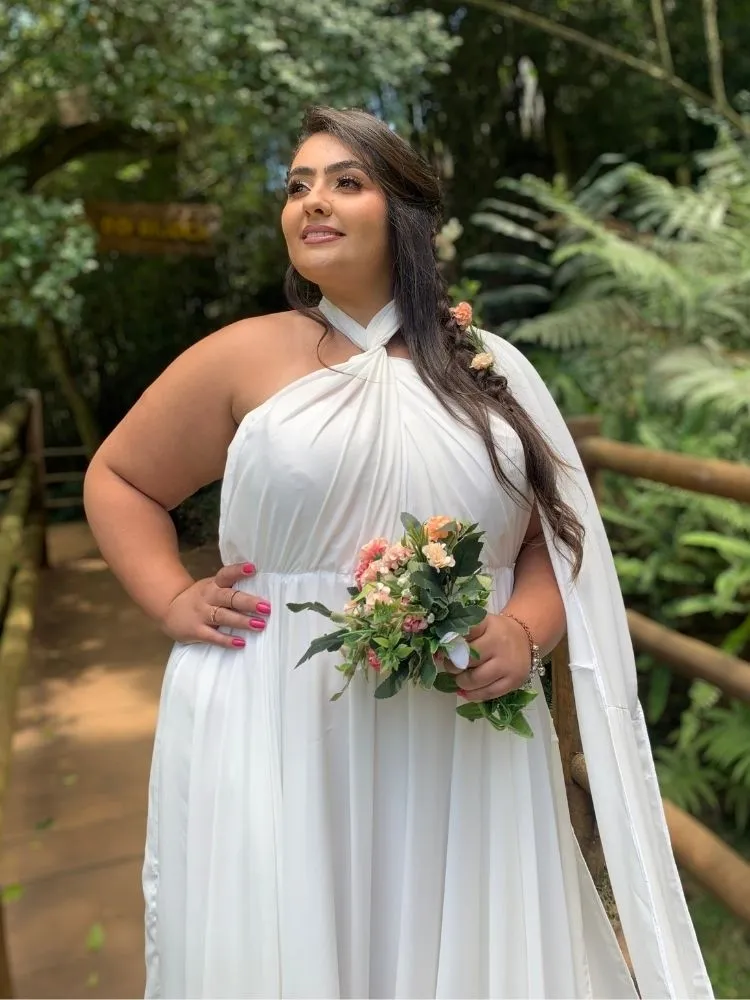 Vestido de Noiva Branco Off Grace