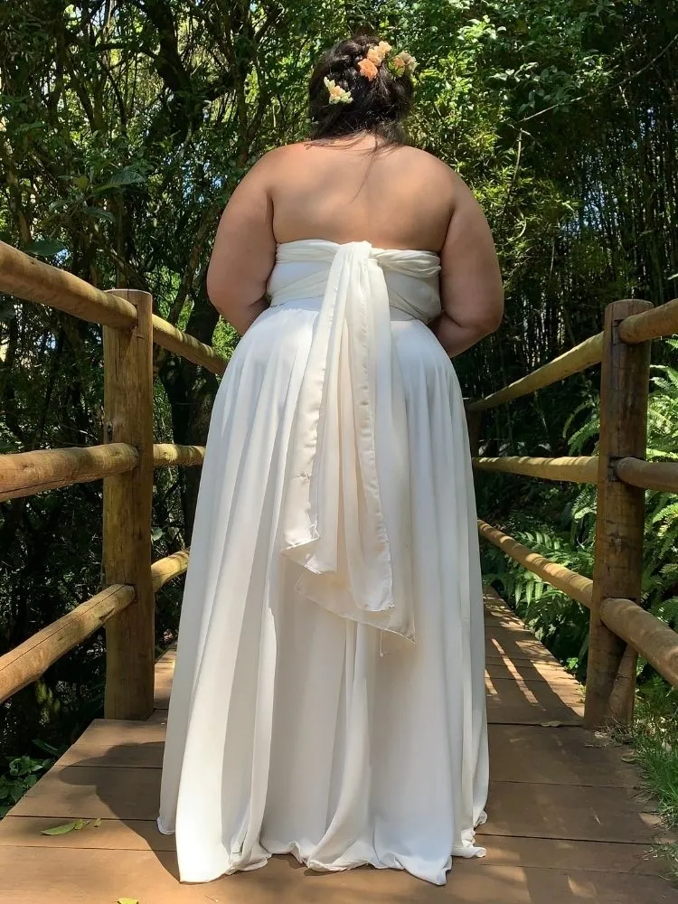 Vestido de Noiva Branco Off Grace