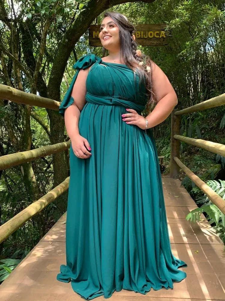 Vestido de Madrinha de Casamento Grace Verde Esmeralda