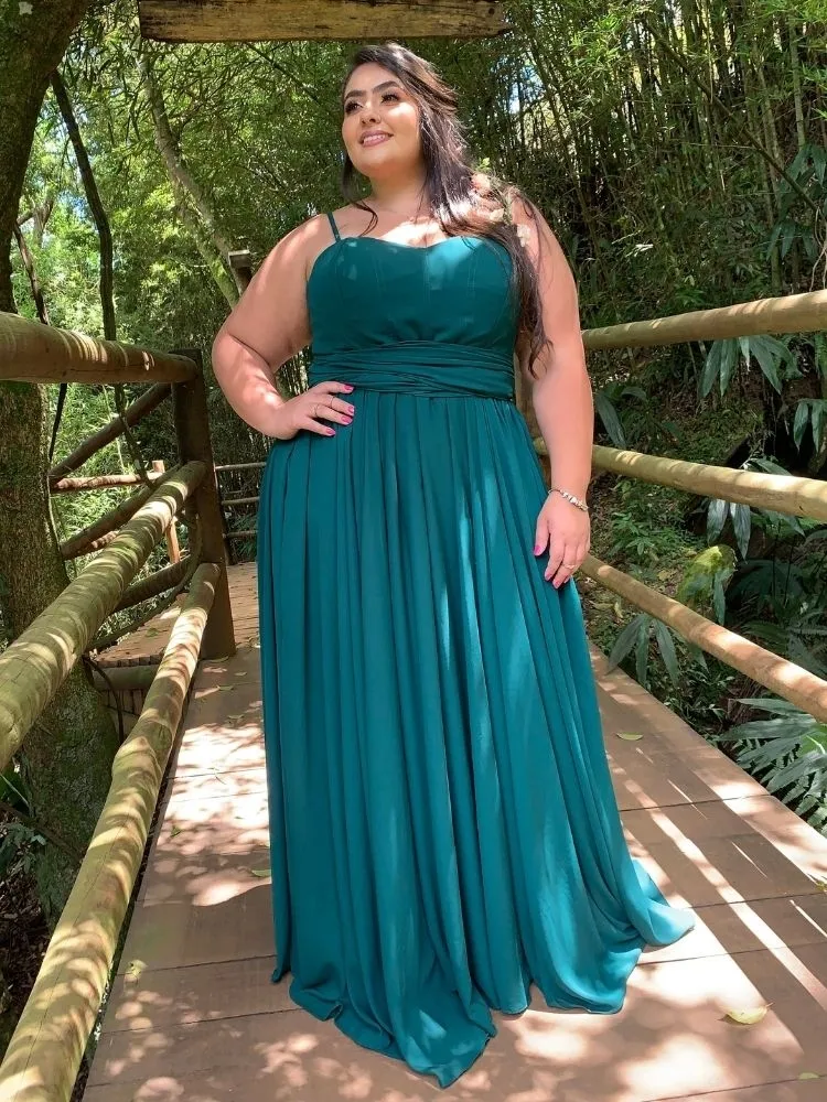 Vestido de Madrinha de Casamento Grace Verde Esmeralda