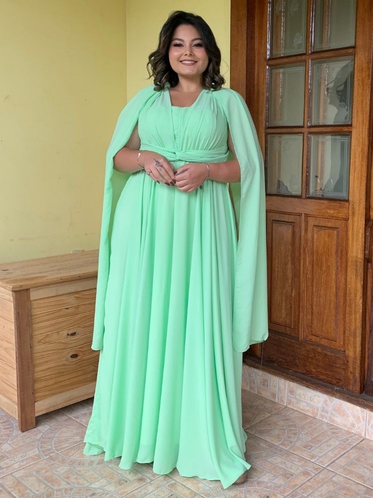Vestido de Madrinha de Casamento Grace Verde Limão