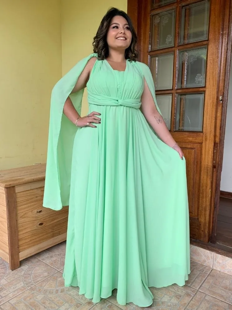 Vestido de Madrinha de Casamento Grace Verde Limão