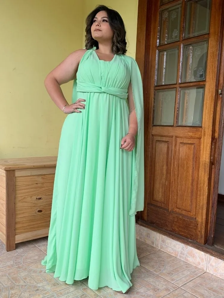 Vestido de Madrinha de Casamento Grace Verde Limão