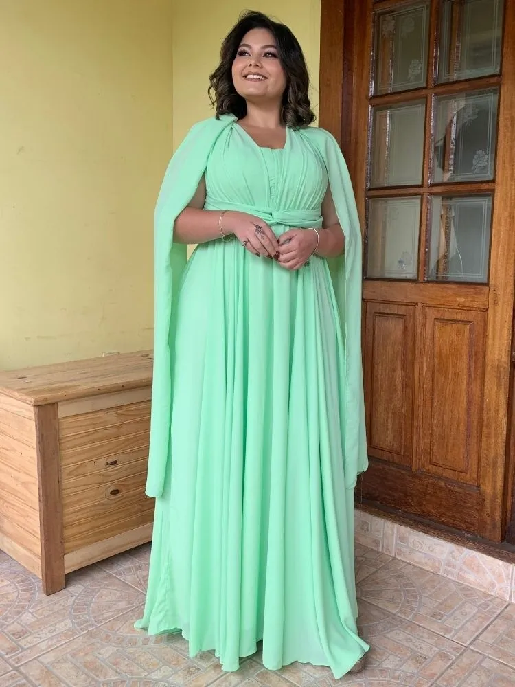 Vestido de Madrinha de Casamento Grace Verde Limão