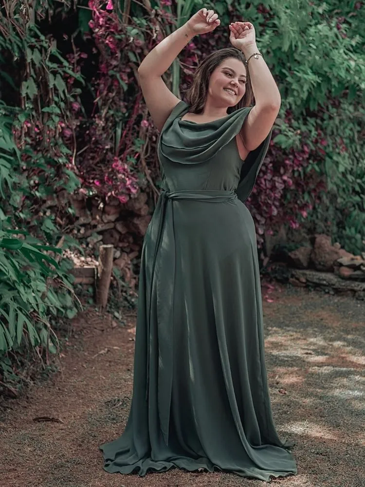 Vestido Madrinha de Casamento Honeymoon Verde Militar