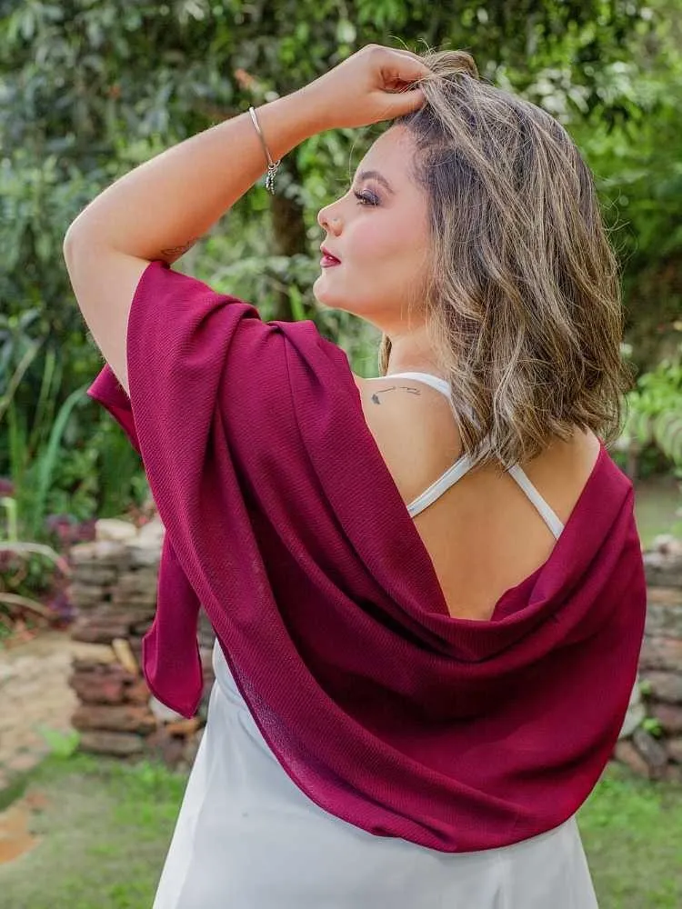 Echarpe para Vestido de Festa Marsala
