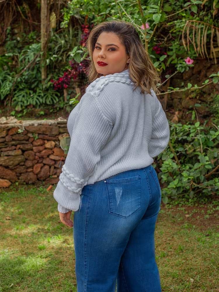 Blusa Feminina Tricot Branca Canelot