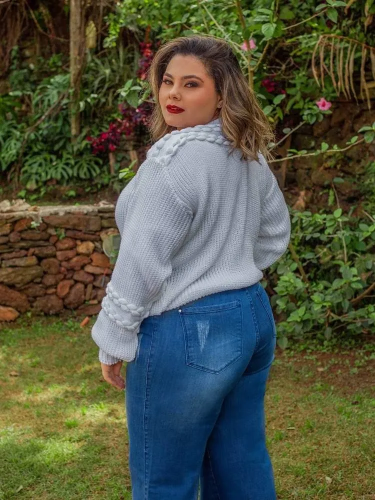 Blusa Feminina Tricot Branca Canelot