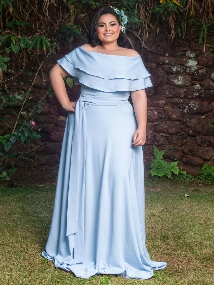 Vestido Madrinha de Casamento Azul Serenity Honeymoon