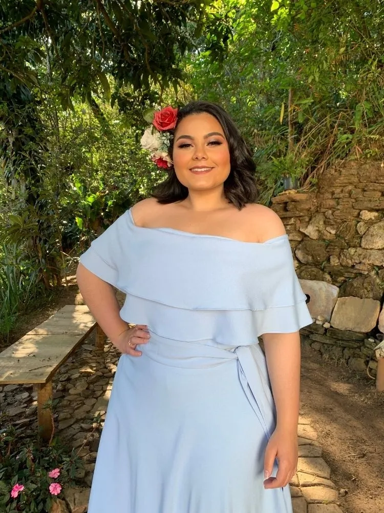 Vestido Madrinha de Casamento Azul Serenity Honeymoon