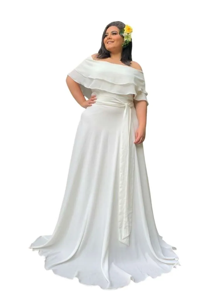 Vestido De Noiva Simples Off White Honeymoon