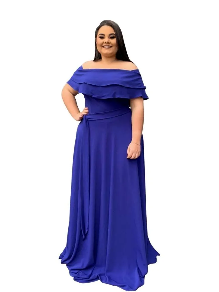 Vestido Madrinha de Casamento Azul Royal Honeymoon