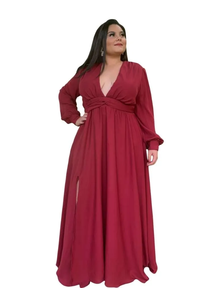Vestido Madrinha de Casamento Amanda Marsala