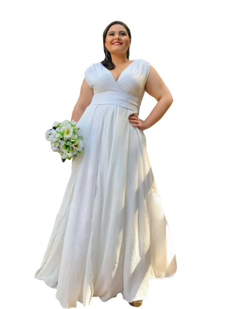 Vestido de Noiva Simples Alice Fan