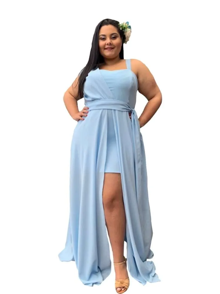 Vestido Madrinha Casamento Areta Azul Serenity