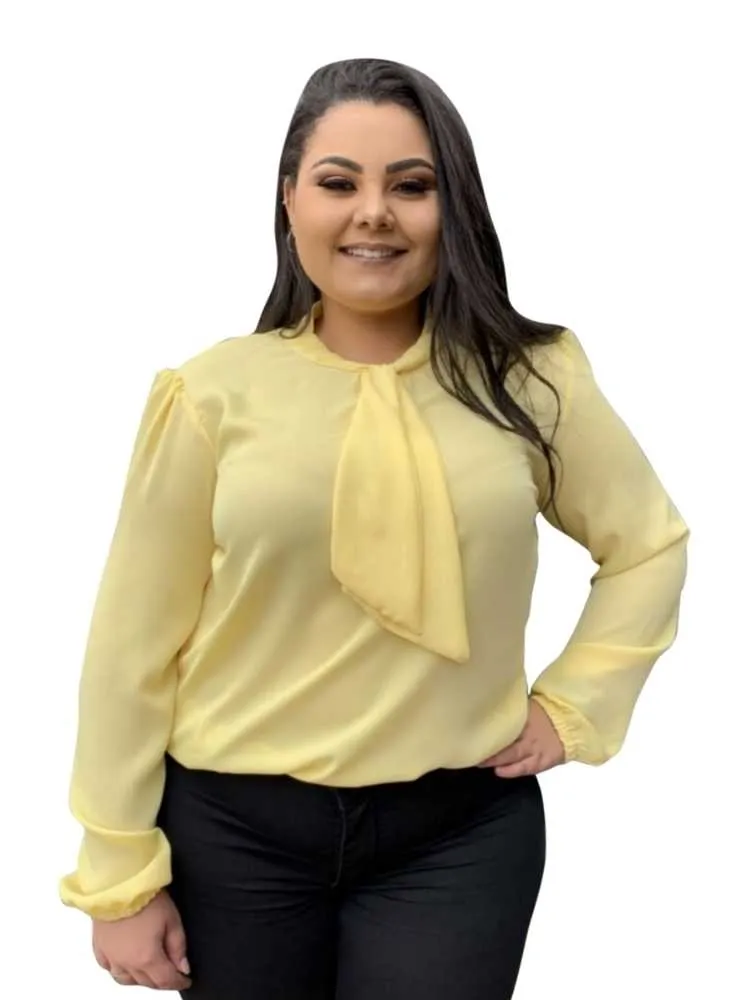 Blusa Gola Laço TNM Collection Amarelo