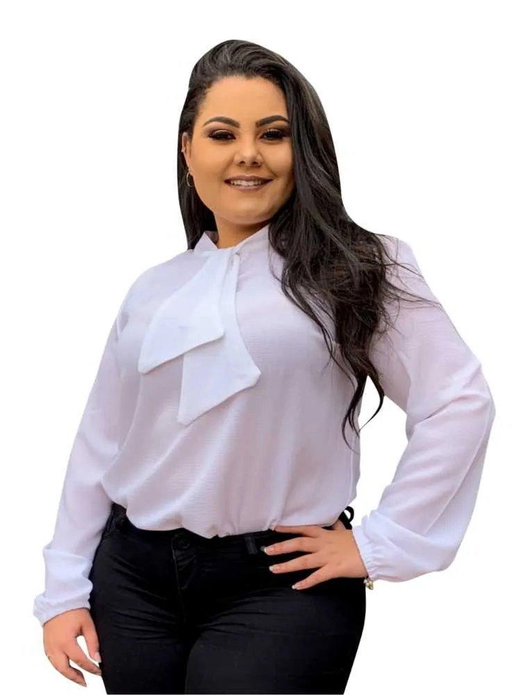 Blusa Gola Laço TNM Collection Branco