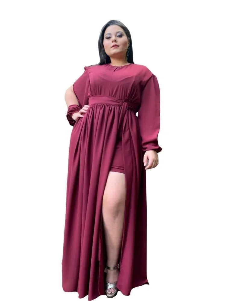 Vestido Sublime Marsala Madrinha de Casamento 
