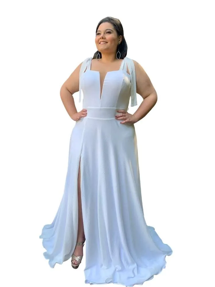 Vestido de Noiva com decote Ana Julia 