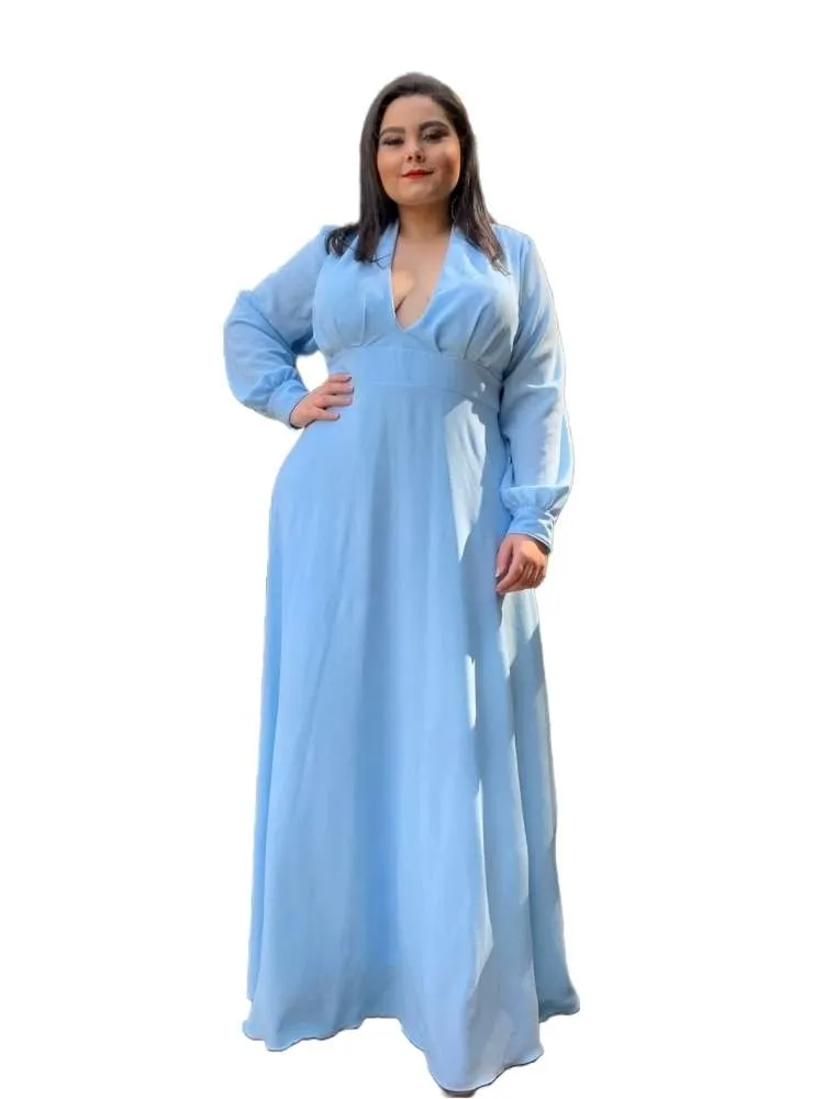 Vestido de Madrinha Caroline Azul Serenity