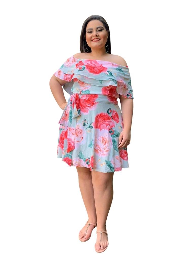 Vestido Curto Honeymoon Estampado
