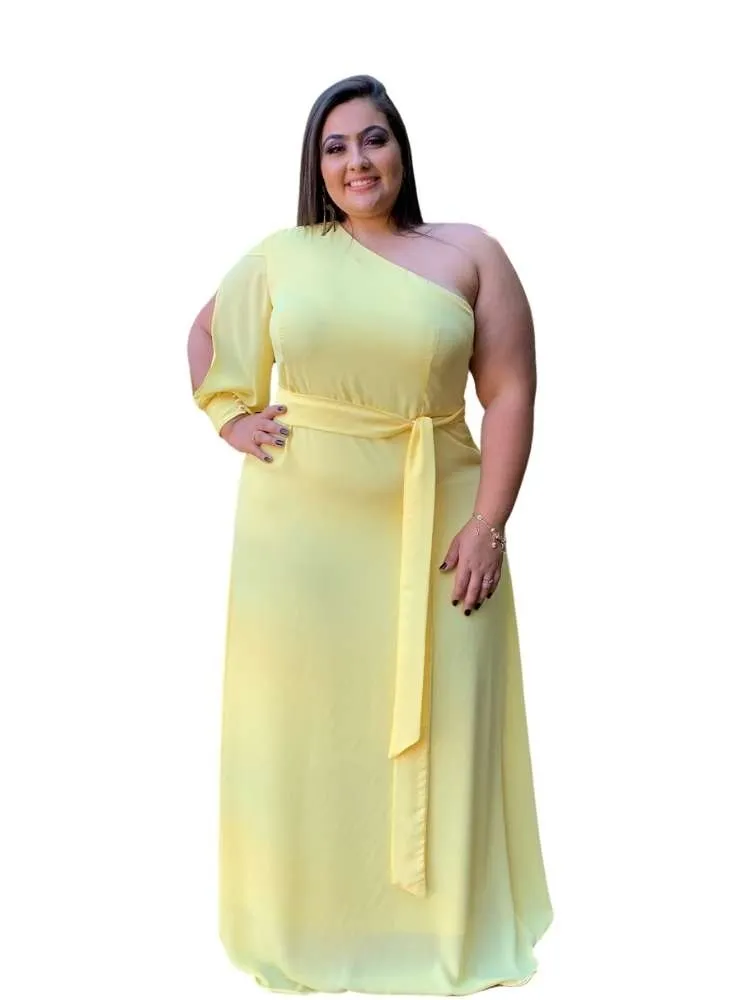 Vestido Madrinha de Casamento Amarelo Nara