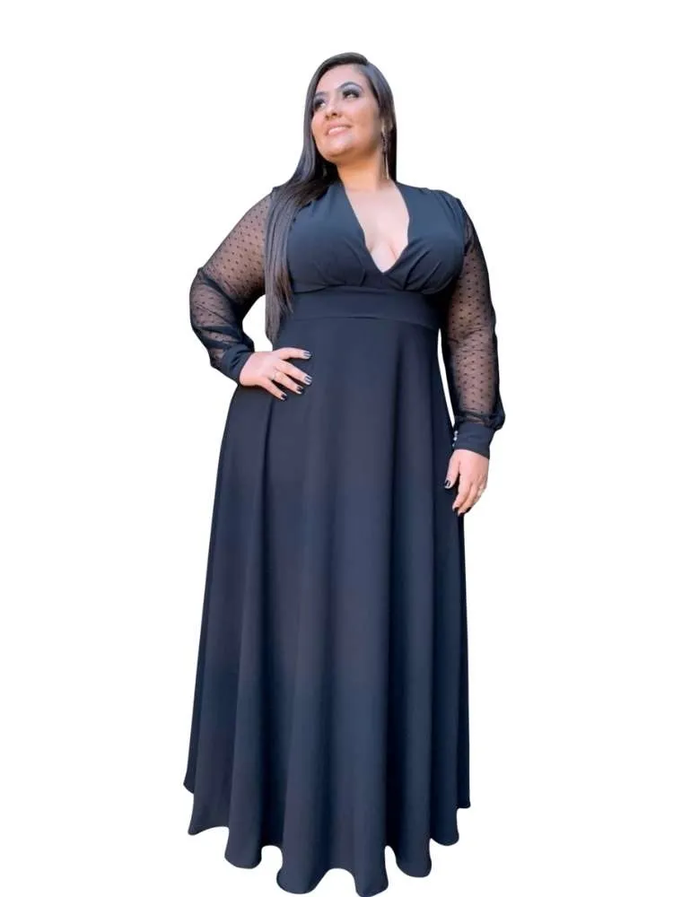 Vestido Longo de Festa Caroline Preto