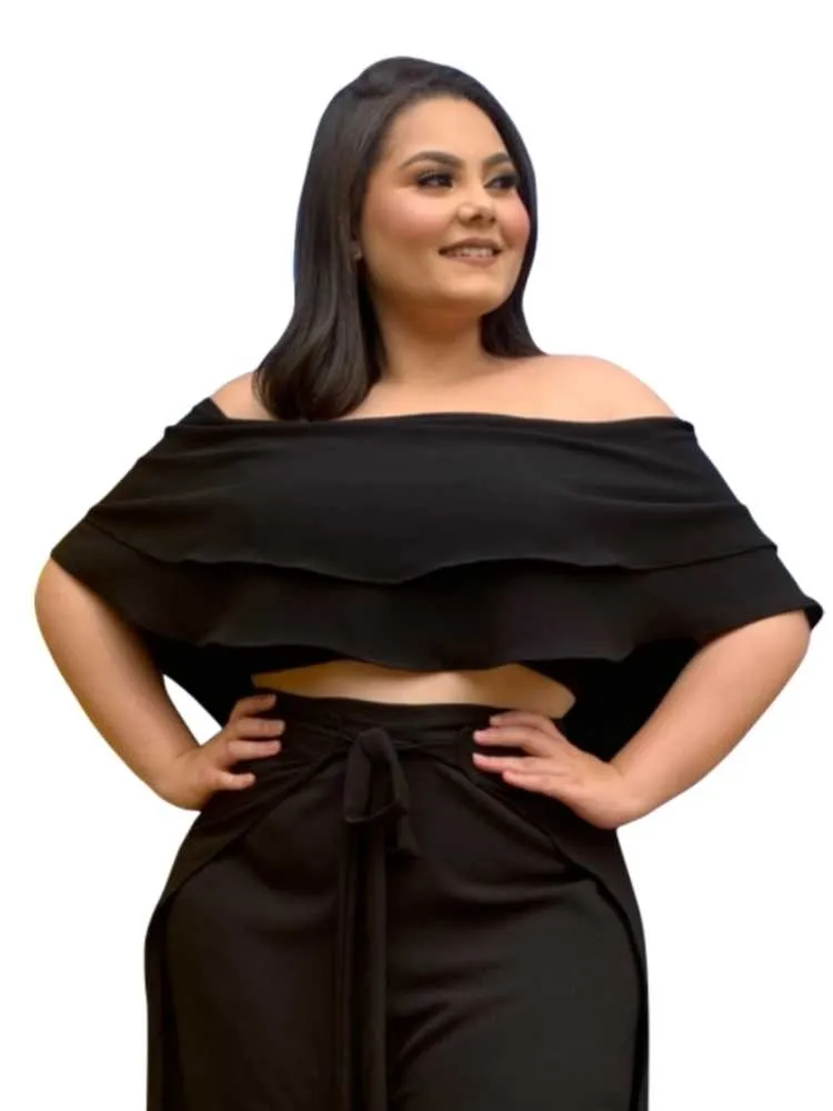 Cropped Modelo Ciganinha Preto