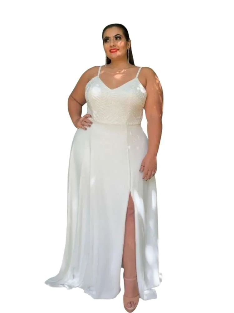 Vestido de Noiva Leda Com Cauda