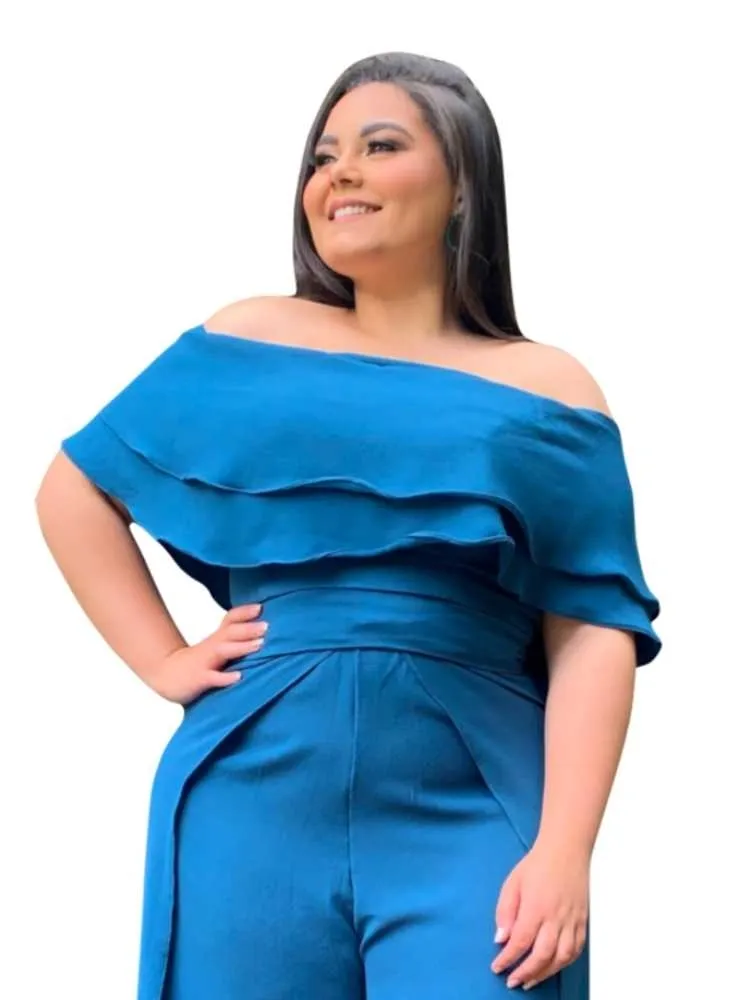 Cropped Modelo Ciganinha Azul Turquesa