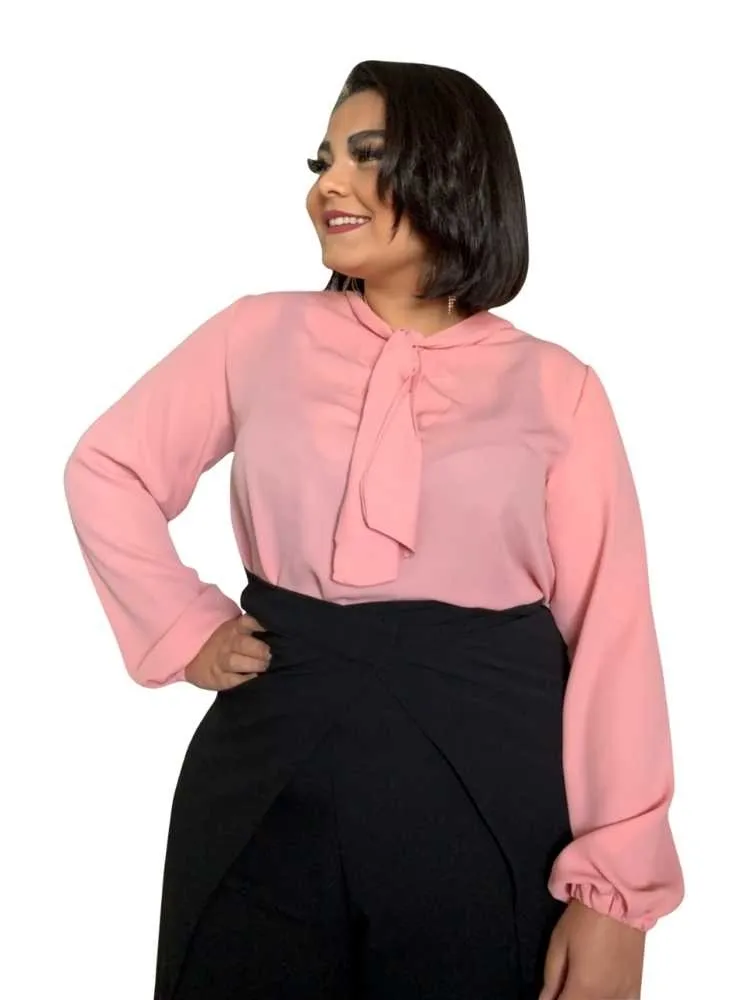 Blusa gola laço TNM Collection Rosê