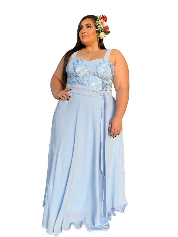Vestido Simples Madri Azul Serenity