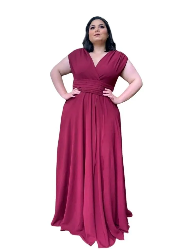 Vestido Madrinha Casamento Alice Fan Marsala