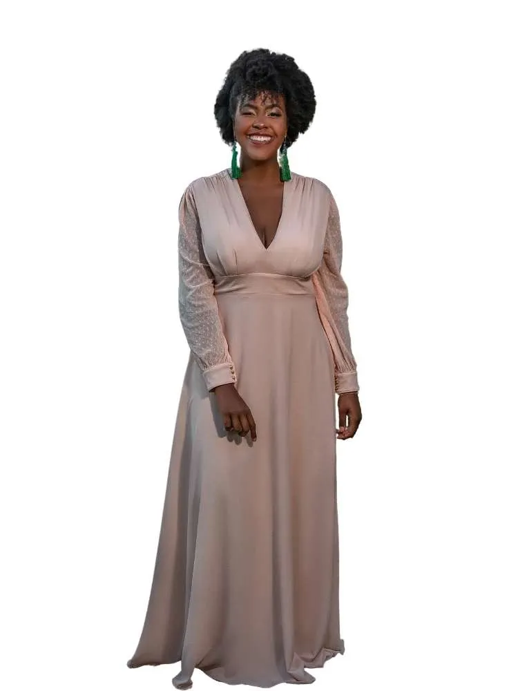 Vestido Longo de Festa Caroline Nude