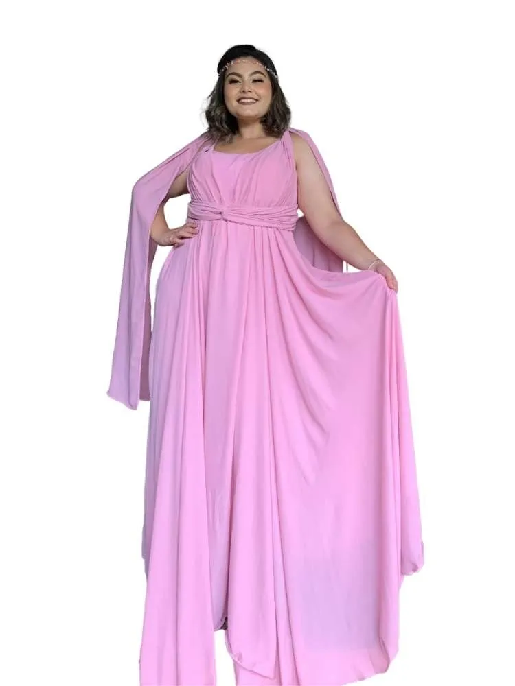 Vestido de Madrinha de Casamento Modelo Grace Rosa Chiclete