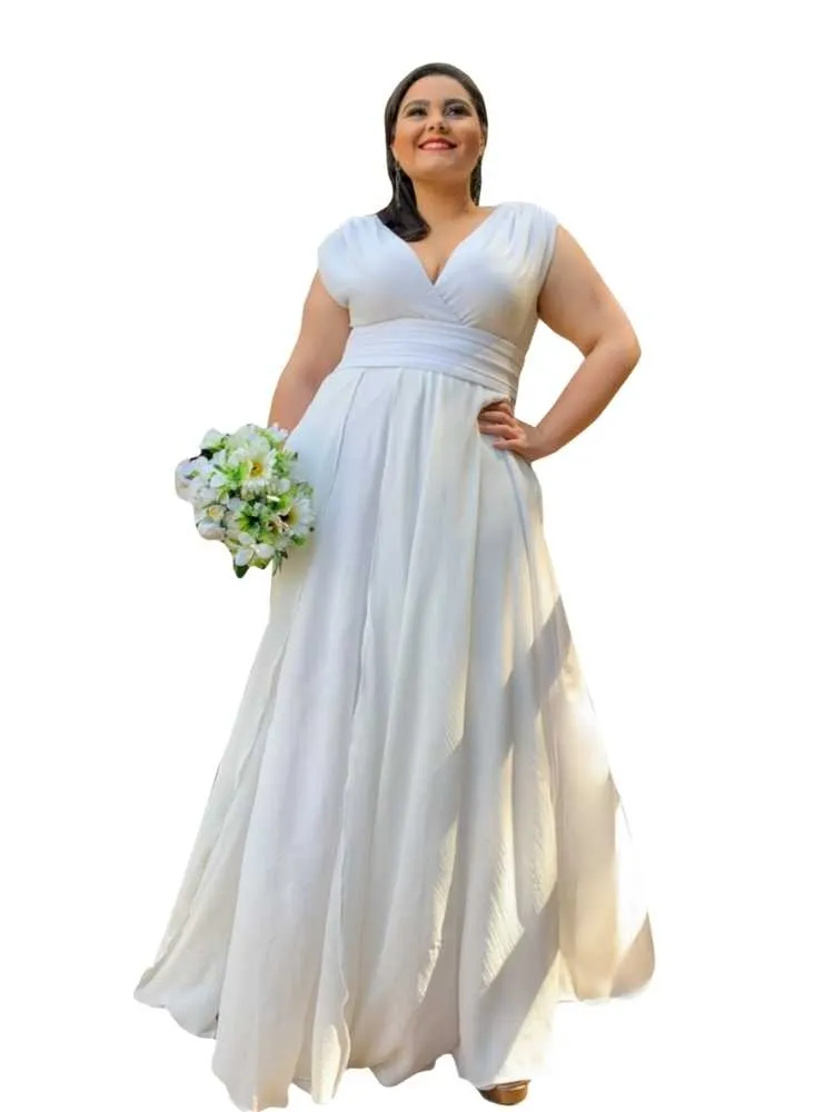 Vestido de Noiva Off White Alice Fan 